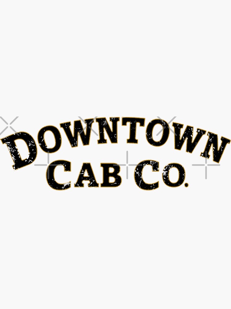 "Downtown Cab Company" Sticker for Sale by Sketchfiles Redbubble