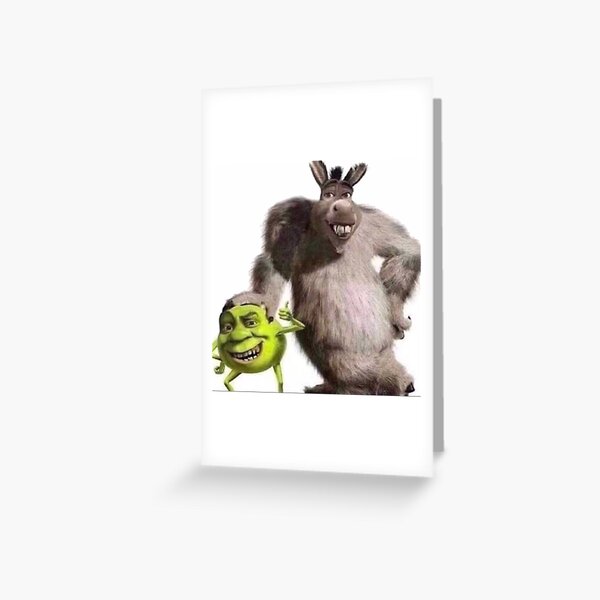 Shrek and Donkey X Monsters Inc. Greeting Card