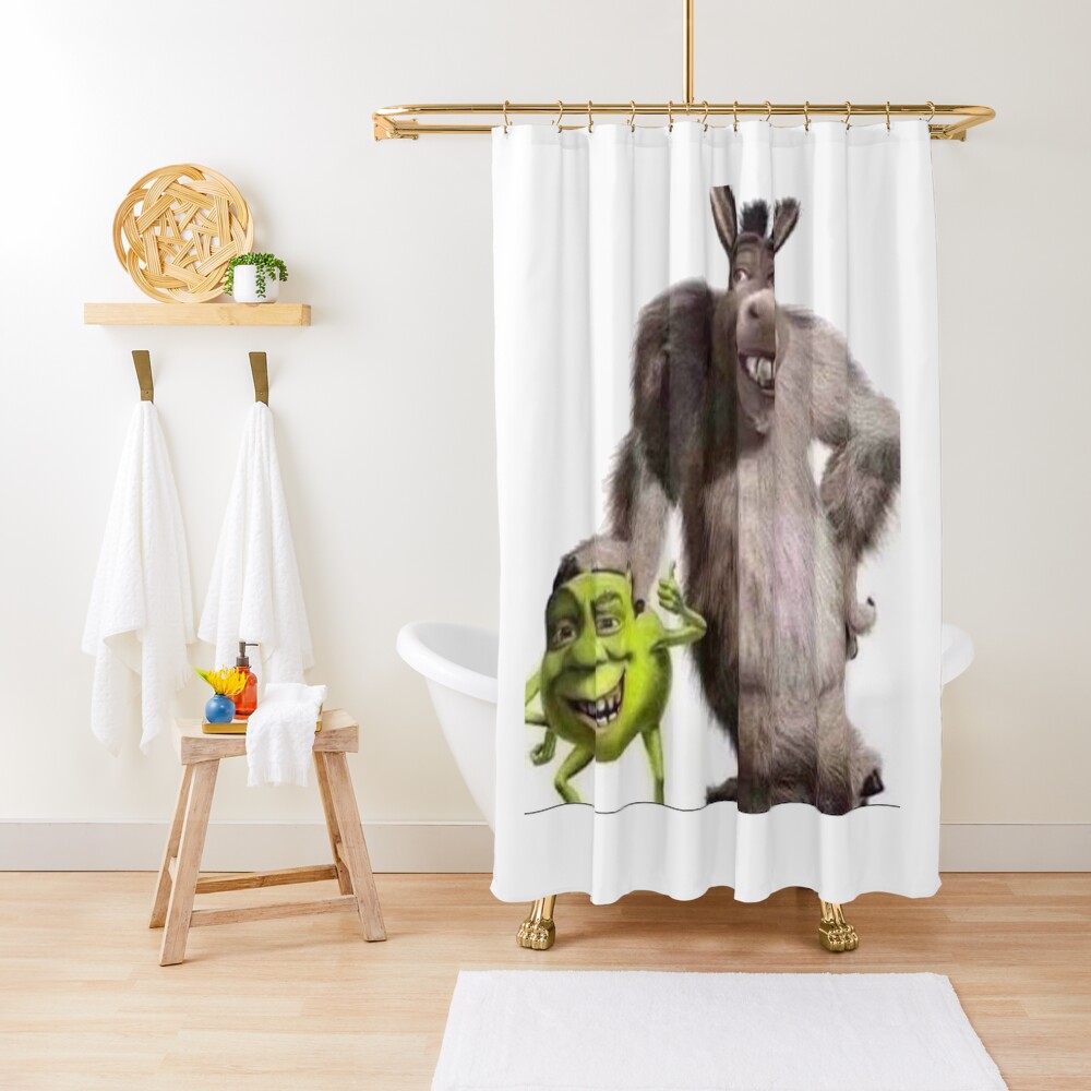 Shrek And Donkey X Monsters Inc Shower Curtain By Jfet10 Redbubble