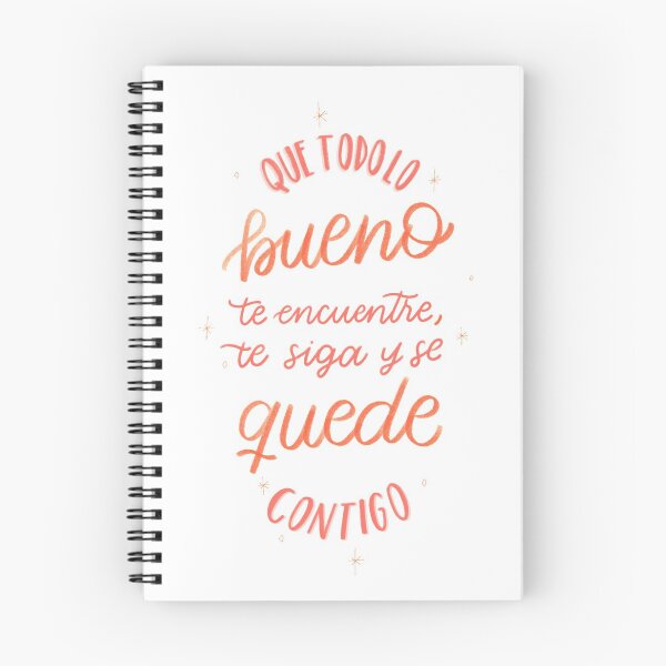 Item preview, Que todo lo bueno te siga, te encuentre, y se quede contigo - #Positive #Spanish #Lettering designed and sold by Gabba Delgado.