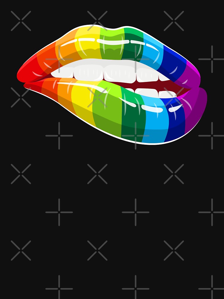 Rainbow Lips Lgbt Homosexuality Love Mouth T Shirt For Sale By