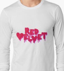 Roter Samt Langarmshirt