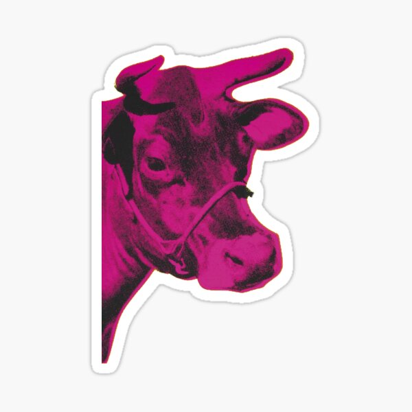 Pink Cow Sticker