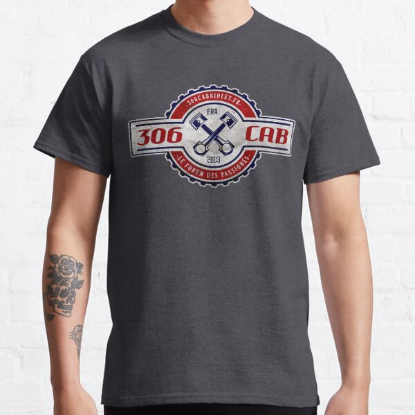 Vintage Garage - 306 Cab (logo Bleu & Rouge) T-shirt classique