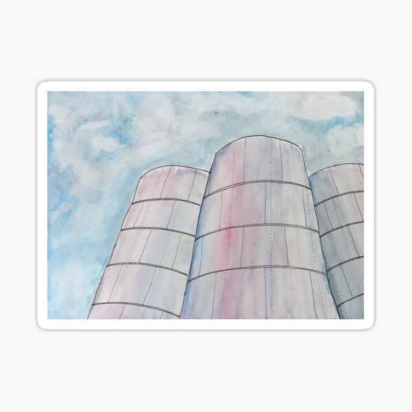 Grain Elevators in Late-day Light Sticker