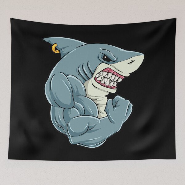 Item preview, Shark At The Gym - Training Fitness Muscles Shark designed and sold by anziehend.