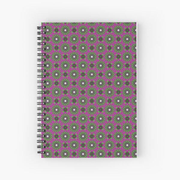 #Scrapbook, #design, #pattern, #repetition, abstract, illustration, square, color image, geometric shape, retro style Spiral Notebook