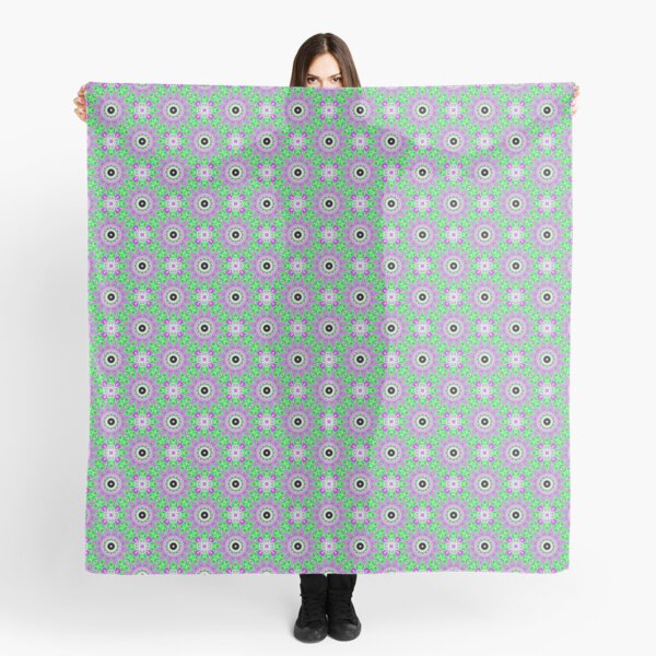 #Scrapbook, #design, #pattern, #repetition, abstract, illustration, square, color image, geometric shape, retro style Scarf