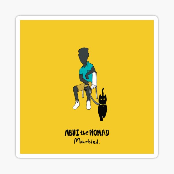 Marbled. Abhi the Nomad Sticker
