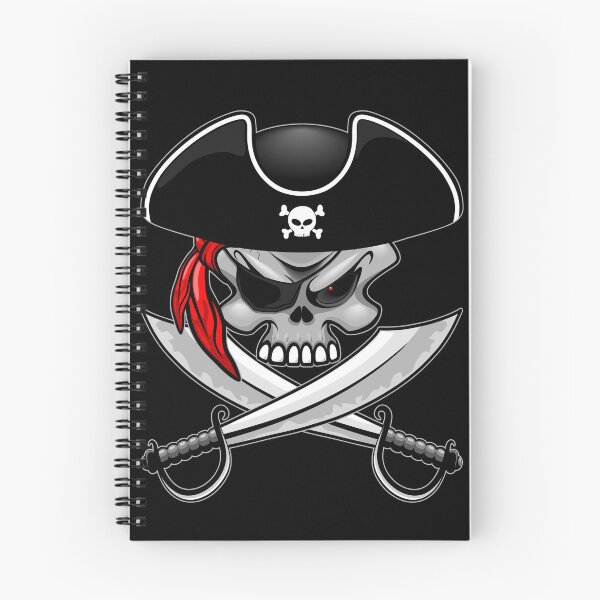 Item preview, Pirate Skull with Crossed Sabers and Red Bandana designed and sold by BluedarkArt.