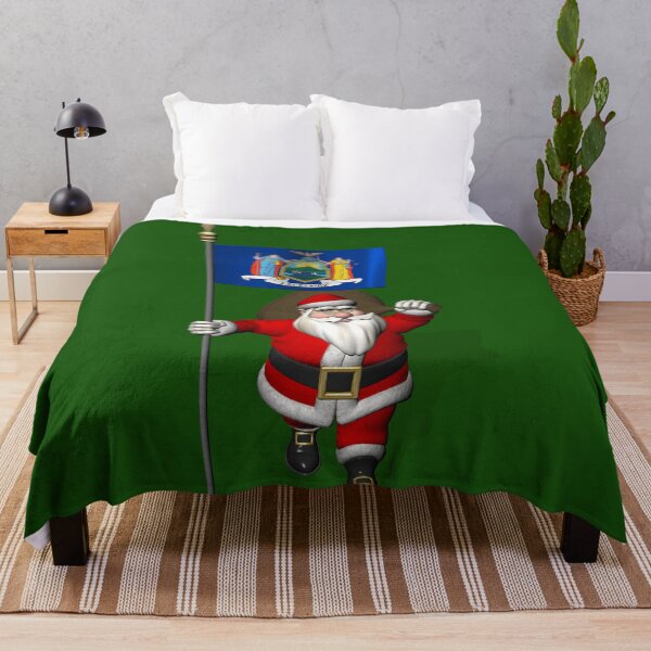 Aperçu de l'œuvre Santa Claus With Flag Of New York créée et vendue par Mythos57.
