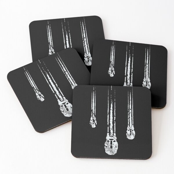 Feet First Into Hell (Grunge - Light) Coasters (Set of 4)