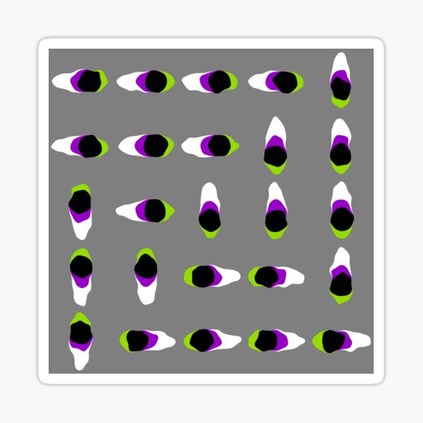 Op art - art movement, short for optical art, is a style of visual art that uses optical illusions Glossy Sticker