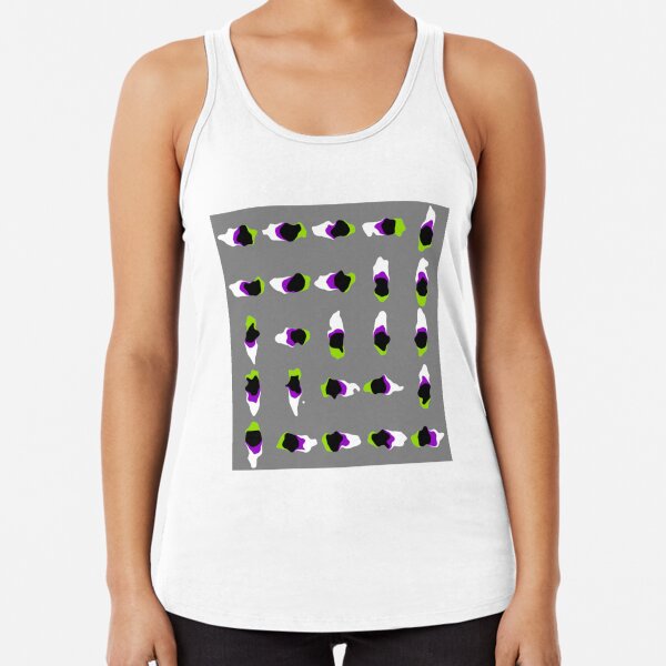 Op art - art movement, short for optical art, is a style of visual art that uses optical illusions Racerback Tank Top