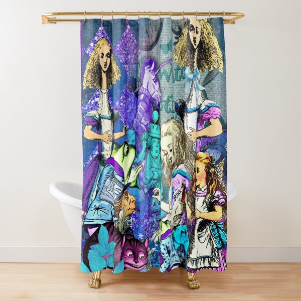 Ambesonne Fantasy Kitchen Curtains, Alice in Wonderland, 55 inchx39 inch, Multicolor, Size: 2 Pcs Set - 55 x 39