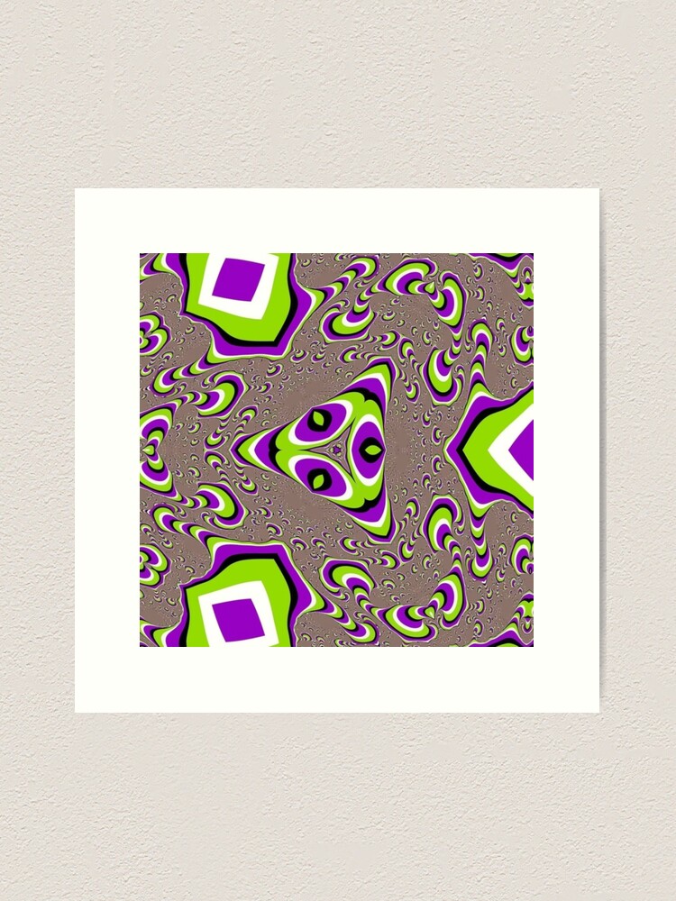 Alternate view of Op art - art movement, short for optical art, is a style of visual art that uses optical illusions Art Print