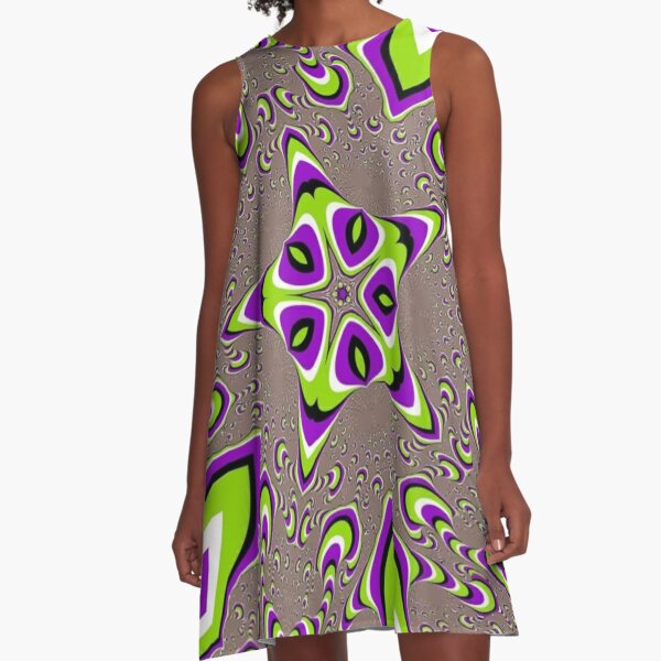 Op art - art movement, short for optical art, is a style of visual art that uses optical illusions A-Line Dress