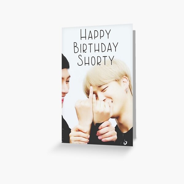 HBD With Short Jimin Greeting Card