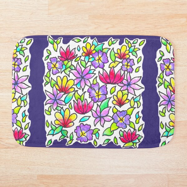 Item preview, Flower Pattern with Blue Frame designed and sold by CarolineLembke.
