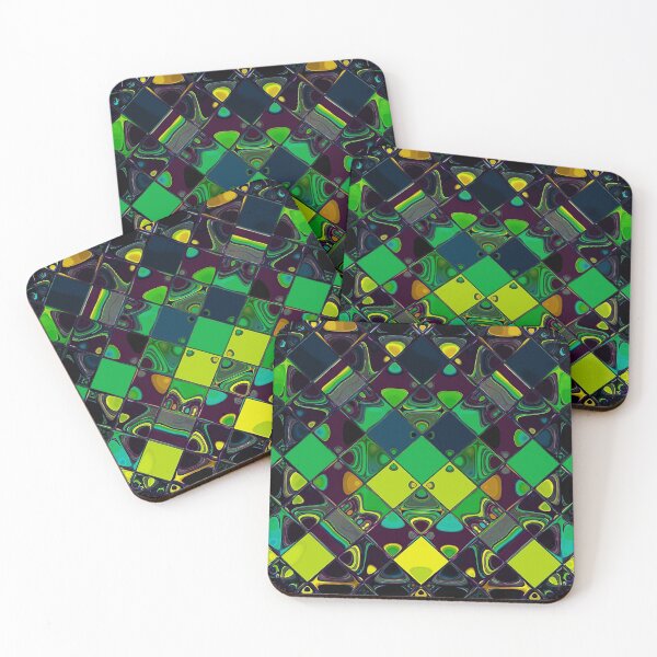 Item preview, Dark Abstract Arabic Stained Glass Tiles Pattern designed and sold by Dator.