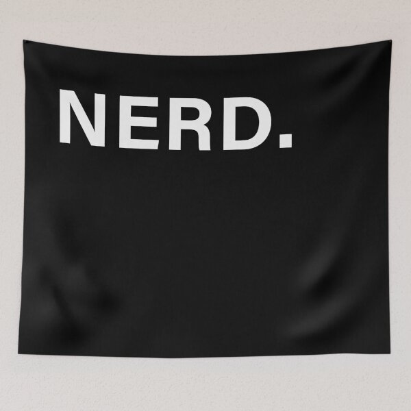 Item preview, Nerd (Block - White) designed and sold by NERDDZ.