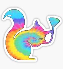 Tie Dye Party Squirrel Sticker