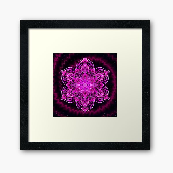 Starry Snow Spiral Framed Art Print