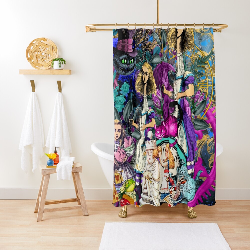"alice wonderland, alice in vintage wonderland" Shower Curtain for Sale