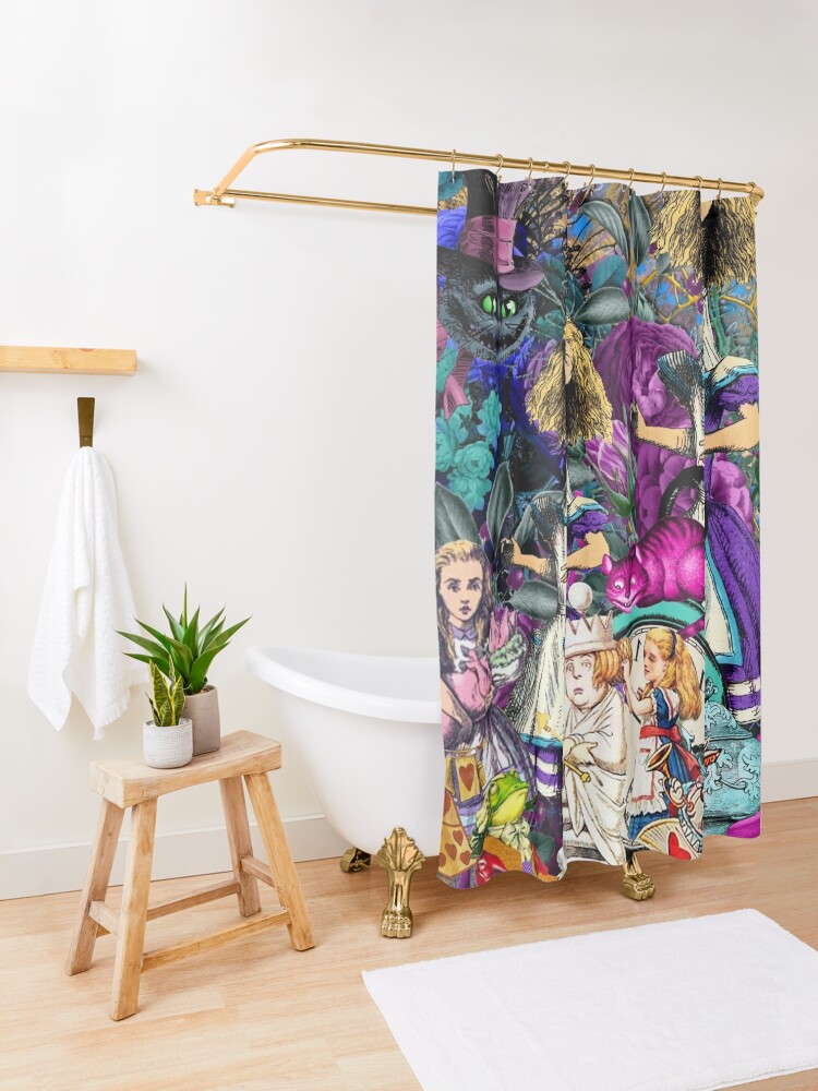 "alice wonderland, alice in vintage wonderland" Shower Curtain for Sale