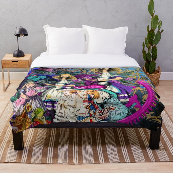 alice wonderland, alice au pays des merveilles vintage Plaid