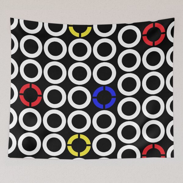 Item preview, White Black and Primary Color Rings Visual Artist Theme designed and sold by jocelynsart.