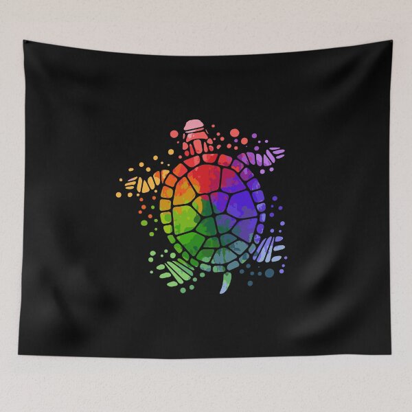 Item preview,  Sea Turtle Love- Ocean Sea Turtle Rainbow Watercolor designed and sold by tagtrinidad.