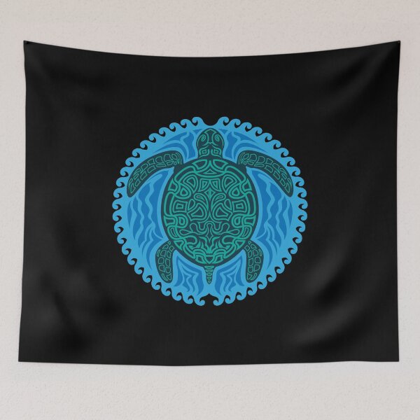 Item preview, Sea Turtle Love- Ocean Sea Turtle Tribal Pattern designed and sold by tagtrinidad.
