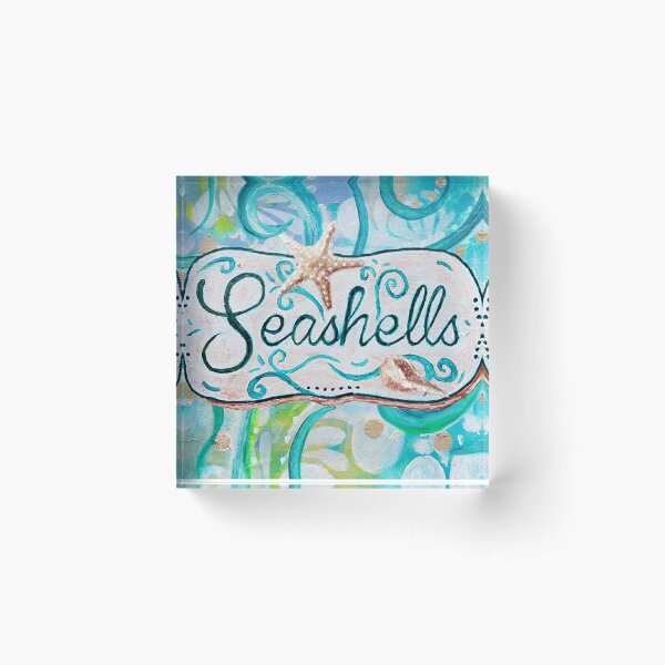 Seashells III by Jan Marvin Acrylic Block
