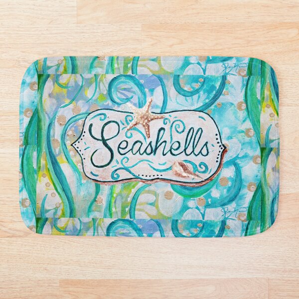 Seashells III by Jan Marvin Bath Mat