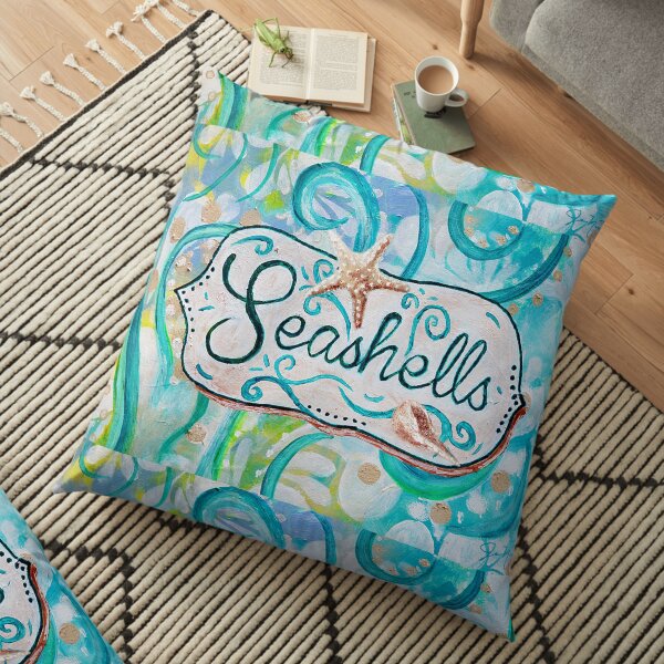 Seashells III by Jan Marvin Floor Pillow
