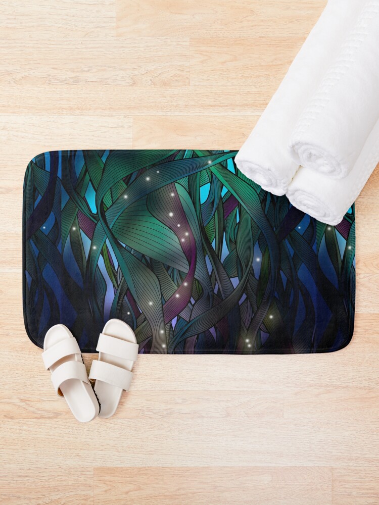 Alternate view of Nocturne (with Fireflies) Bath Mat