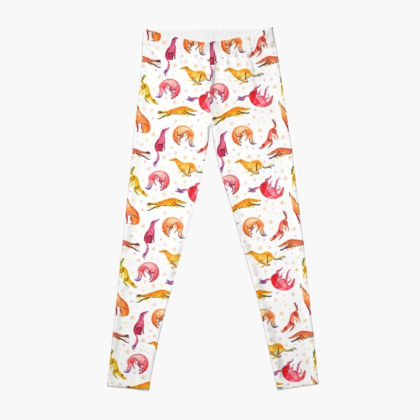 Watercolor Borzoi Pattern Leggings