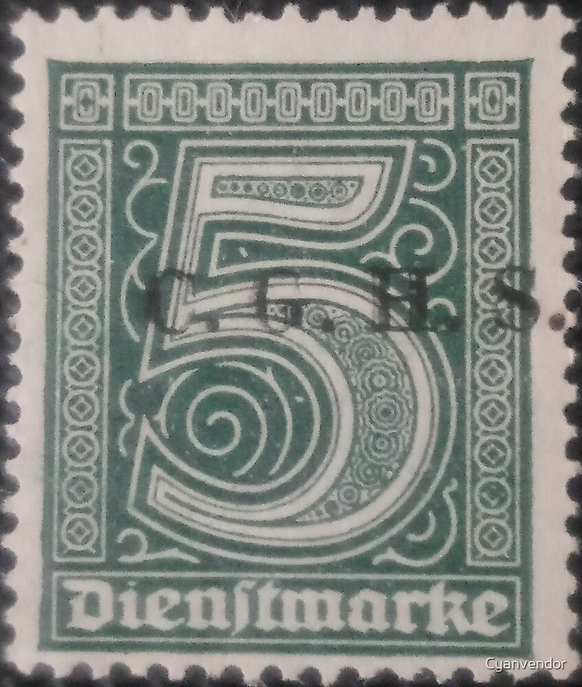 "dienftmarke 5 Postage Stamp Germany " By Cyanvendor | Redbubble