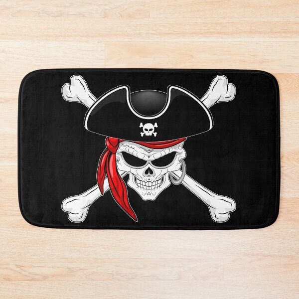 Item preview, Pirate Skull with Crossed Bones and Red Bandana designed and sold by BluedarkArt.