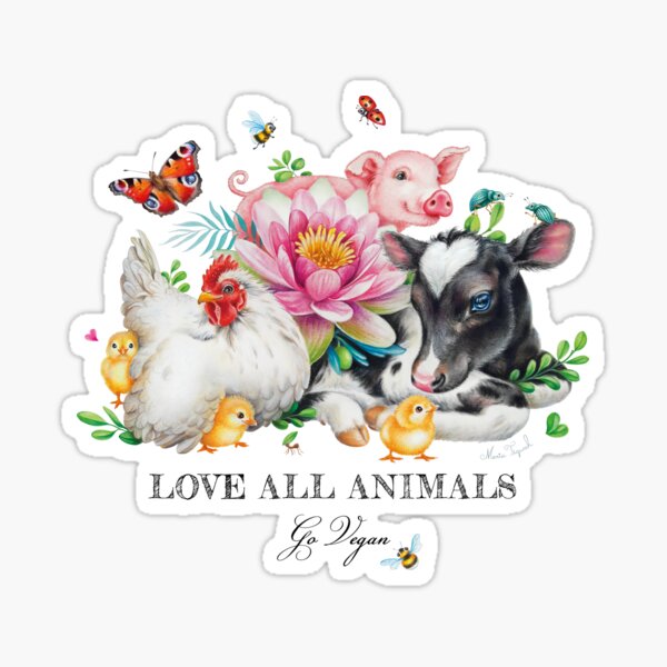 Vegan summer by Maria Tiqwah Sticker