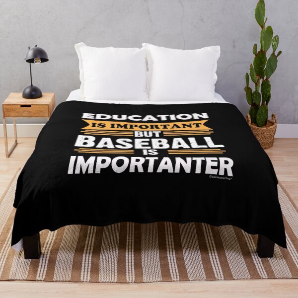 Artikelvorschau, Baseball is Importanter Than Education. Funny Sarcasm entworfen und verkauft von CoolApparelShop.