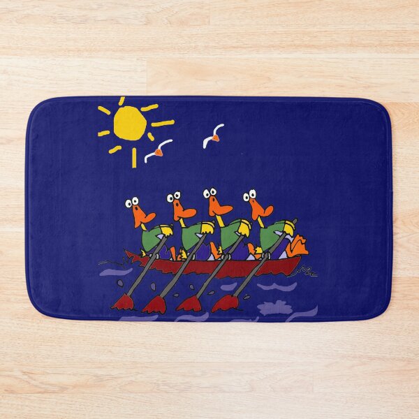 Item preview, Funny Ducks in a Row Boat Pun Cartoon designed and sold by Nature's Fancy.