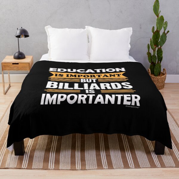 Artikelvorschau, Billiards is Importanter Than Education. Funny Sarcasm entworfen und verkauft von CoolApparelShop.