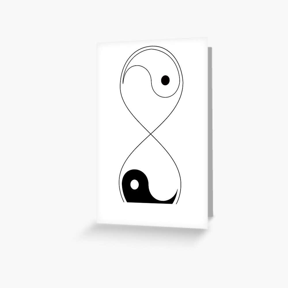 Adepte Du Yin Et Du Yang Mots Fléchés Carte de vœux « yin yang sablier », par moonmorph | Redbubble