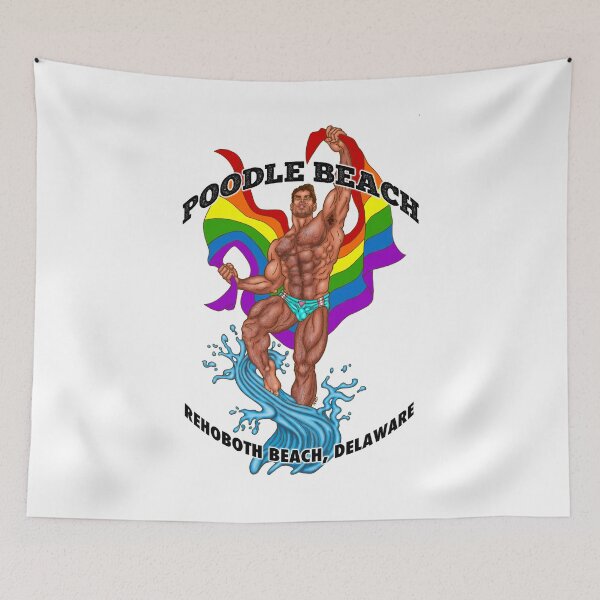 Item preview, Poodle Beach Rehoboth Beach Hunk Hairy designed and sold by AbbottDesigns.