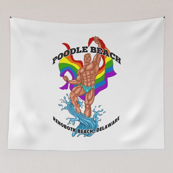 Item preview, Poodle Beach Rehoboth Beach Hunk Blonde designed and sold by AbbottDesigns.