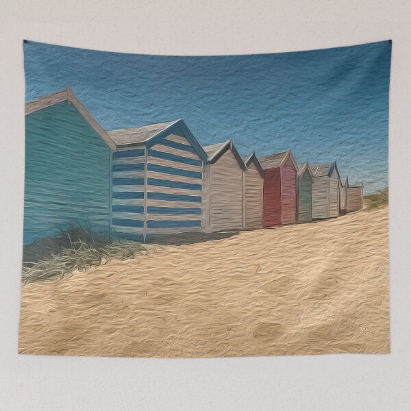 Item preview, Beach Huts Digital Art Painting designed and sold by davidelder.