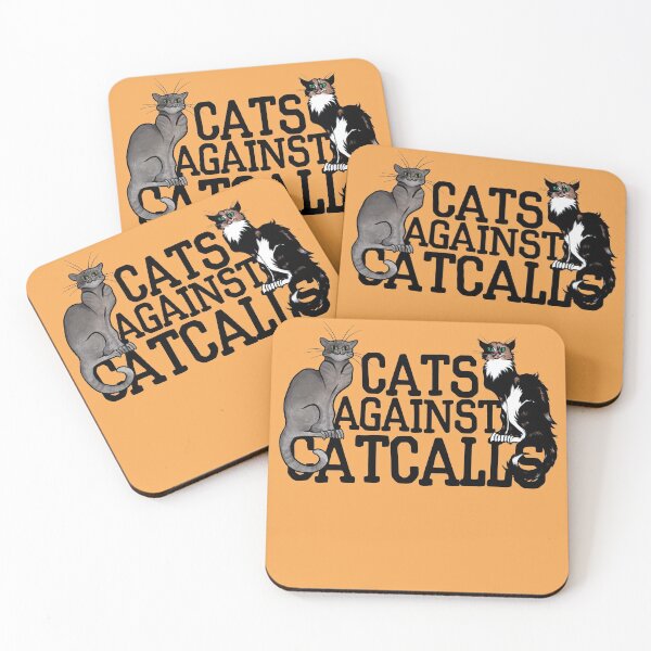 Item preview, Cats against catcalls designed and sold by FrictionMaxxing.