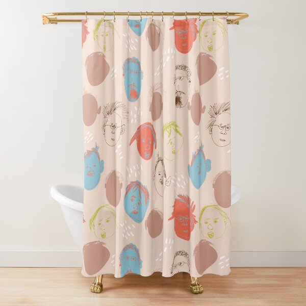 Mac - Custom Colours - Footprints - Repeat Pattern Shower Curtain